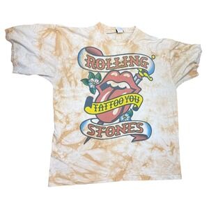 Rolling Stones Tattoo You Tie Dye T Shirt Liquid Blue Mens XL 2003 Band Tee